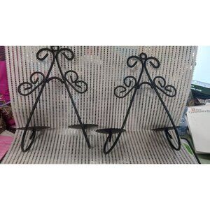Black metal Gothic Wall Sconces Set of 2
